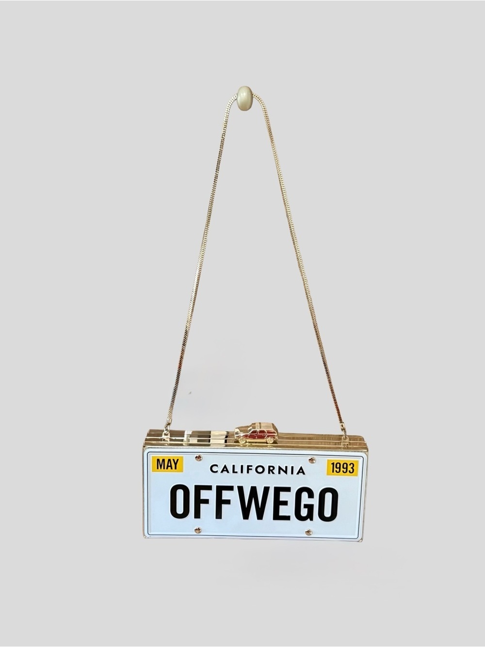 Kate Spade Clutch "Off We Go" California License Plate Clutch Collector’s Item - Picture 4 of 12